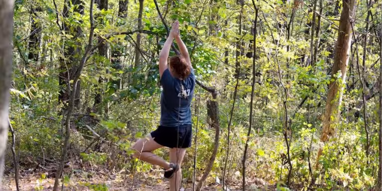 forest bathing session in a vast desert or coastal landscape