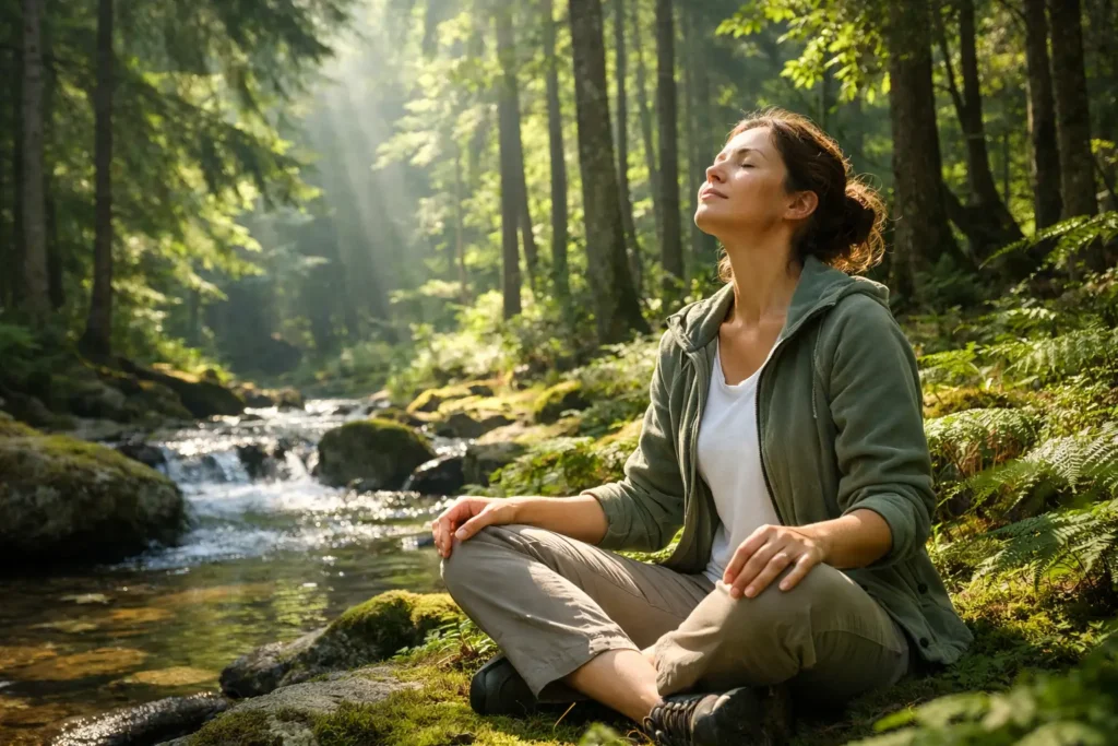 Forest Bathing Practice for Burnout Recovery